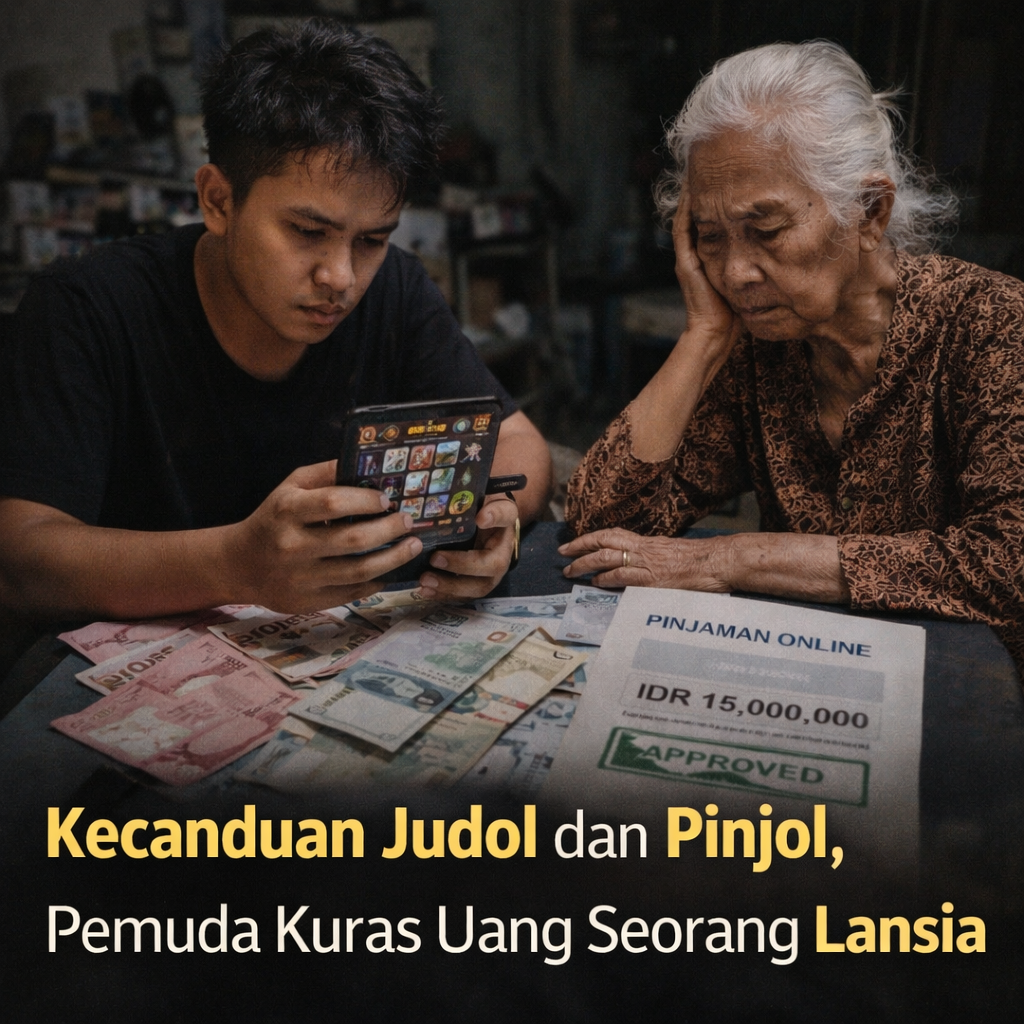 Kecanduan Judol dan Pinjol, Pemuda Kuras Uang Seorang Lansia