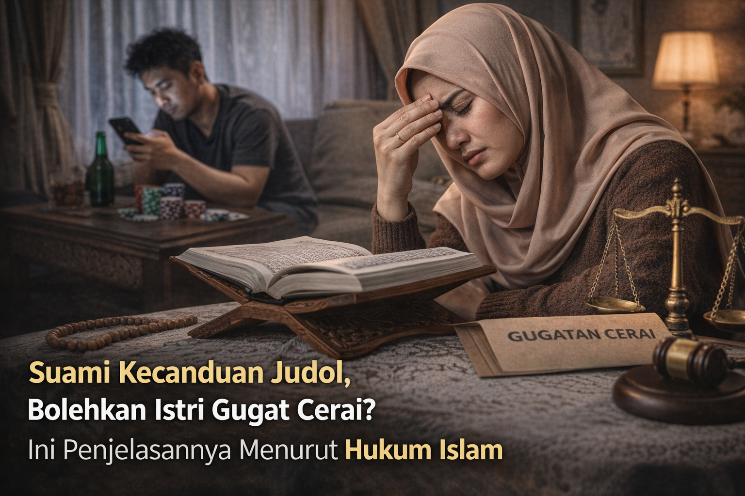 Suami Kecanduan Maian Judol, Apakah Boleh Istri Gugat Cerai?